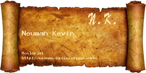 Neuman Kevin névjegykártya